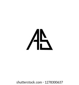 letter as, sa triangle Logo design Template Vector Design white background