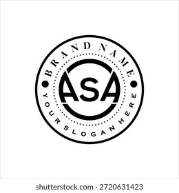 letra ASA elemento de diseño de logotipo Plantilla de Vector