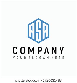 letra ASA elemento de diseño de logotipo Plantilla de Vector