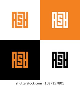 Letter ASA modern typography, vector monogram logo design