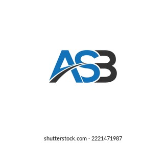 Letra ASB Creative Logo Design Vector Font Icon Concept Template.