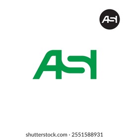 Buchstabe ASI-Logo Negativer Bereich