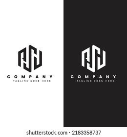 letter asu logo design template