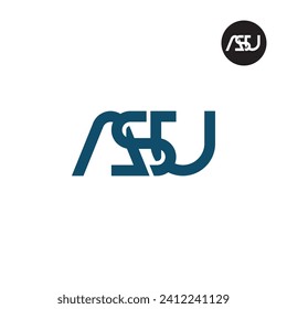 Letter ASU Monogram Logo Design