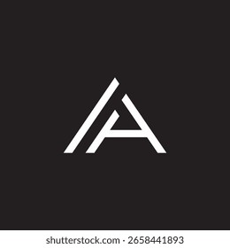 Carta ATA Triángulos simples Línea abstracta Logotipo Vector 
