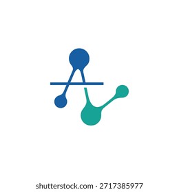 Letra A Logotipo da Atomic Science 