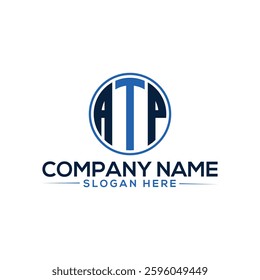 Letter atp modern Logo Vector Design. Minimal atp logo template background in illustrator.