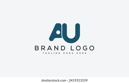 letter AU logo design vector template design for brand.