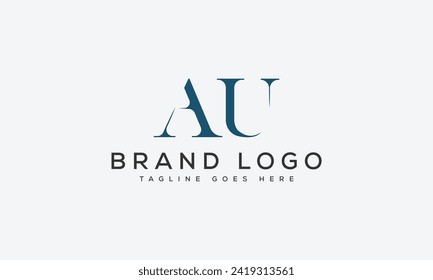 letter AU logo design vector template design for brand.