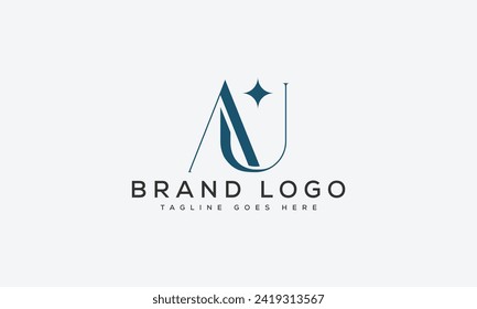 letter AU logo design vector template design for brand.