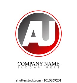 Letter AU Logo Icon Design Template Element