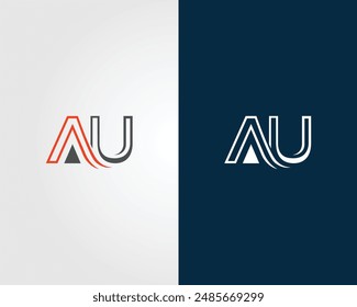 Letter AU Logo, Icon Design Template Inspiration Vector Illustration.