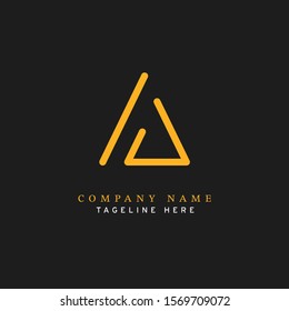 Letter AU logotype Monoline style, simple and elegant AU logo - Vector