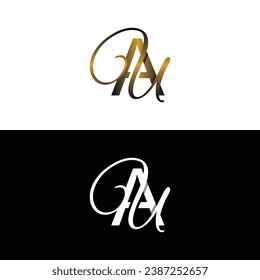 Letter AU luxury modern monogram logo vector design, logo initial vector mark element graphic illustration design template