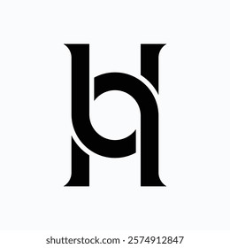 Letter Au or Ua initial overlap modern typography logo