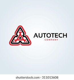 A letter automative car logo template