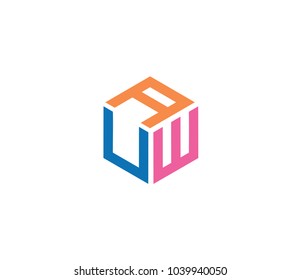 Letter AUW logo template