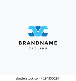 letter av abstract logo design vector template