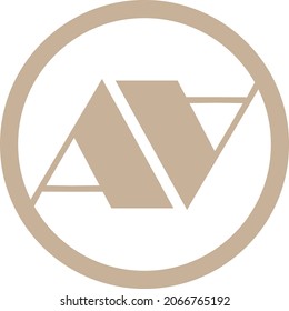Letter AV abstract logo design, template, no background