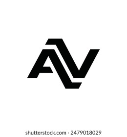 Letter AV Geometric Business Icon Design Logo