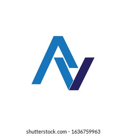 letter av icon logo vector