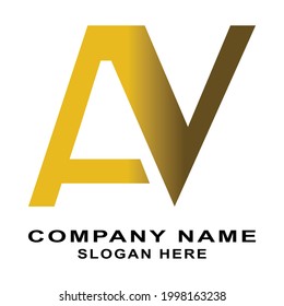 Letter AV illustration logo design vector