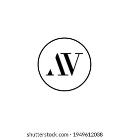 Letter AV initial monogram logo design, wedding, fashion, make up logo template