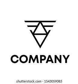 letter av initial shape vector logo