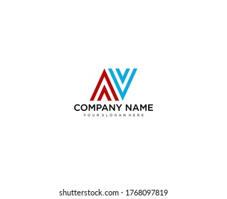Letter AV line logo design. Linear creative minimal monochrome monogram symbol. Universal elegant vector sign design. Premium business logotype. Graphic alphabet symbol for corporate business identity