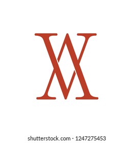 letter av linked arrows simple logo vector