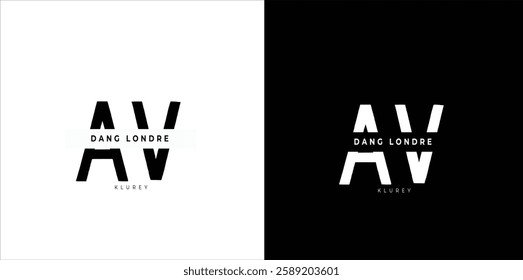 Letter AV Logo Design, Creative Minimal AV Monogram. abstract vector logo monogram. Print