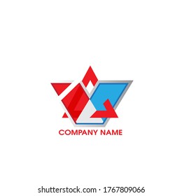 Letter AV logo design template elements on modern style