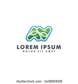 Letter AV logo design vector
