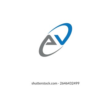 Letra AV diseño de logotipo con icono de Vector Plantilla