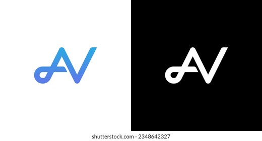Letter AV Logo, AV Monogram, Initial AV Logo, AV Logo, Icon, Vector