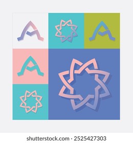 Letter AV Logo, Monogram Logo letter A with V combination, design logo template, vector illustration