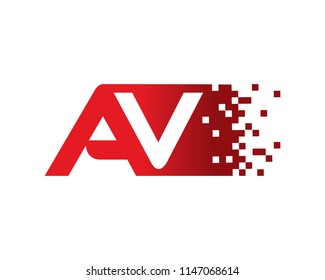 Letter Av Logo Template Design Vector Stock Vector (Royalty Free ...