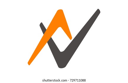 Letter AV Modern Logo 