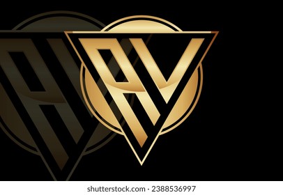 Logo-Design des Letter AV-Dreiecks