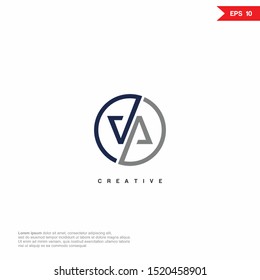 Letter AV VA Logo icon design. Premium Line Alphabet Monochrome Monogram emblem. Vector graphic design template element. Graphic Symbol for Corporate Business Identity. 