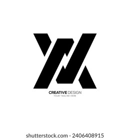 Letter Av or Va stylish unique shape abstract monogram logo design