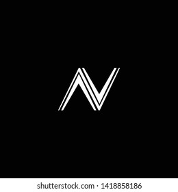 Letter AV VA A V N Clean and Minimal Initial Based Logo Design