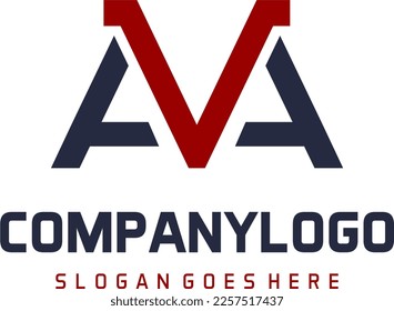 vector de diseño del logotipo de la letra ava