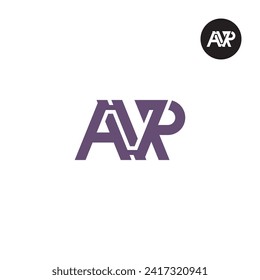 Diseño de logotipo de monograma AVP