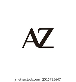 letter avz simple linked geometric logo vector