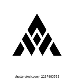 Abstraktes Logo für Buchstaben AW oder AM