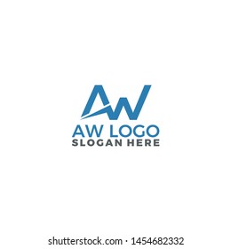 the letter AW becomes an abstract graph that shows growth