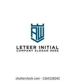 Letter AW Initial icon / logo design Monogram inspiration. - vector