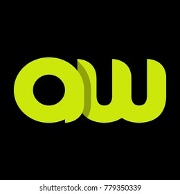 
Letter AW logo design template.
