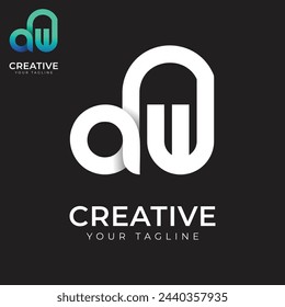 Letter aw logo, vector logo design template.